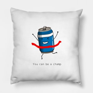 cute soda can champion Pillow