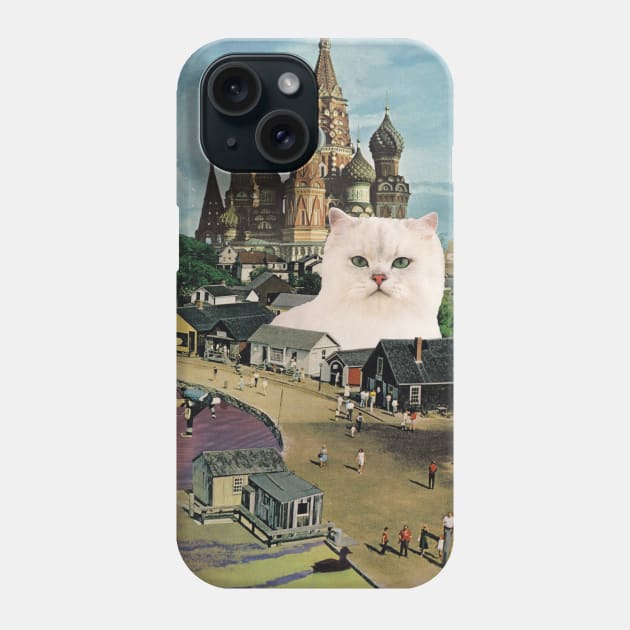 Giant Cat Phone Case by Lerson Pannawit