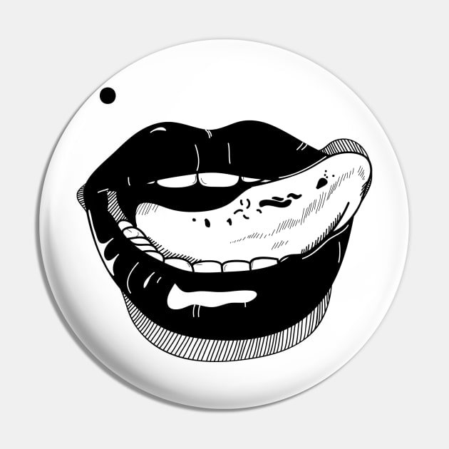 Mouth Pin by coclodesign