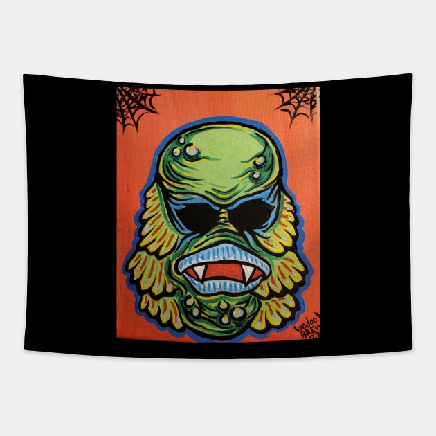 Ben Cooper costume retro Halloween mask 80s Halloween mask retro Halloween costume collegeville Tapestry by Voodoobrew