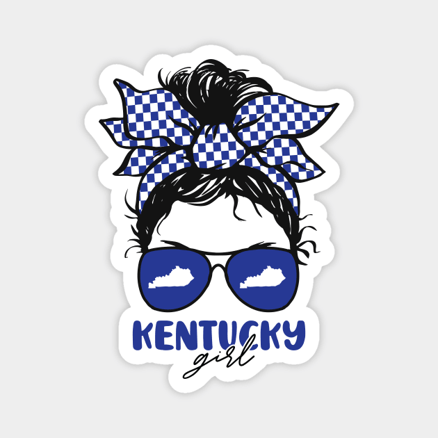 Proud Kentucky Girl Letting My Roots Show // Messy Hair Don't Care Kentucky Magnet by Now Boarding