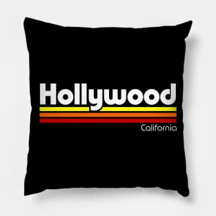 Retro Hollywood California Pillow