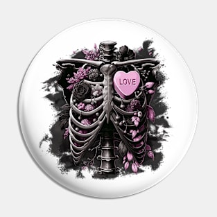 Ribcage | Moody Aesthetics | Edgy Valentines Pin