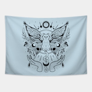 Metamorfurry Mystic Cat - Mystic Stars Cute Gift Tapestry