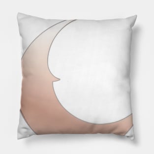 Crescent Moon Rose Gold Shadow Silhouette Anime Style Collection No. 316 Pillow