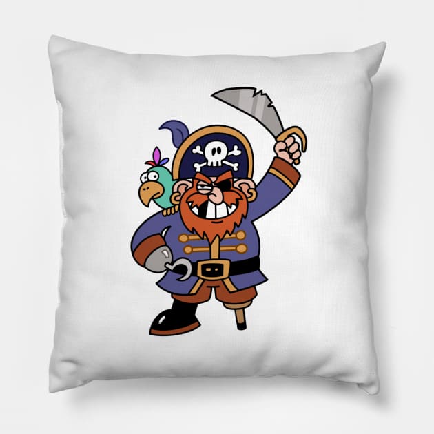 A Pirate & His Best Buddy Pillow by Renzo's Cauldron