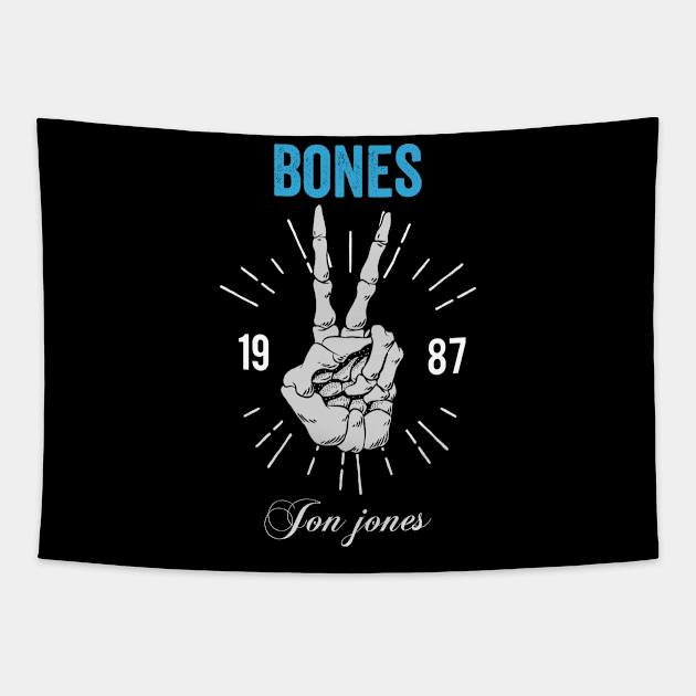 jon jones bones Tapestry by FIFTY CLOTH