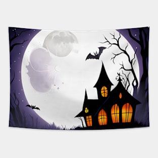 Eerie Haunt - Night of Fright Halloween Tapestry