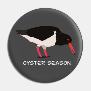 Oyster Season - Oyster Catcher Bird Design Pin