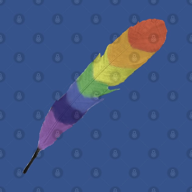 LGBT Pride Flag Rainbow Feather by Craneibou