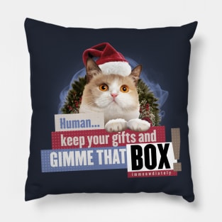 Cat Wants Box - Christmas Edition Pillow