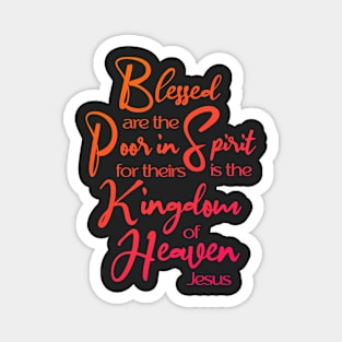Beatitudes, Blessed Are, Sermon on the Mount, Jesus Quote Magnet