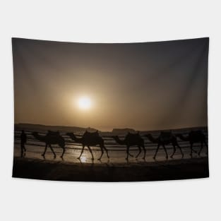 Camels at Sunset Tapestry