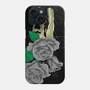 black rose flower Phone Case