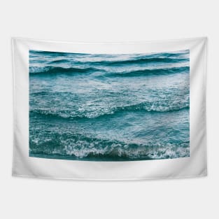 Green Lake Waves Abstract Tapestry