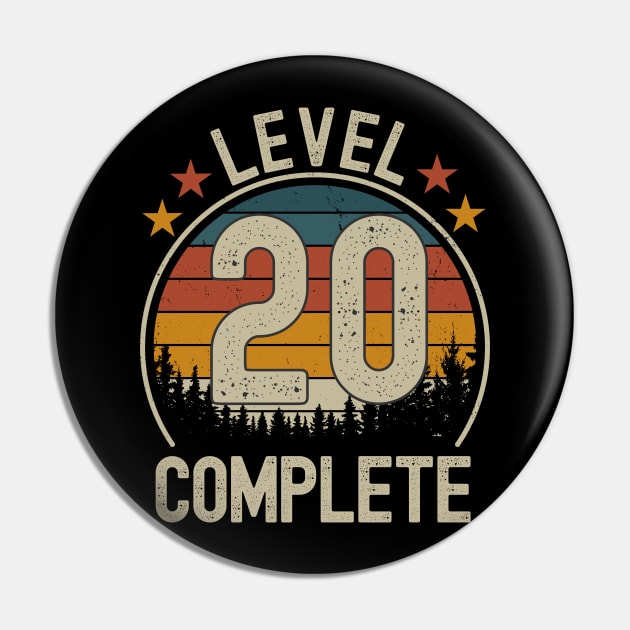 Level 20 Complete, 20th Anniversary Gifts for Him and Her, 20 Years Wedding Anniversary present for Husband and Wife, 20th Wedding Anniversary Pin by JAMESFORSLIME