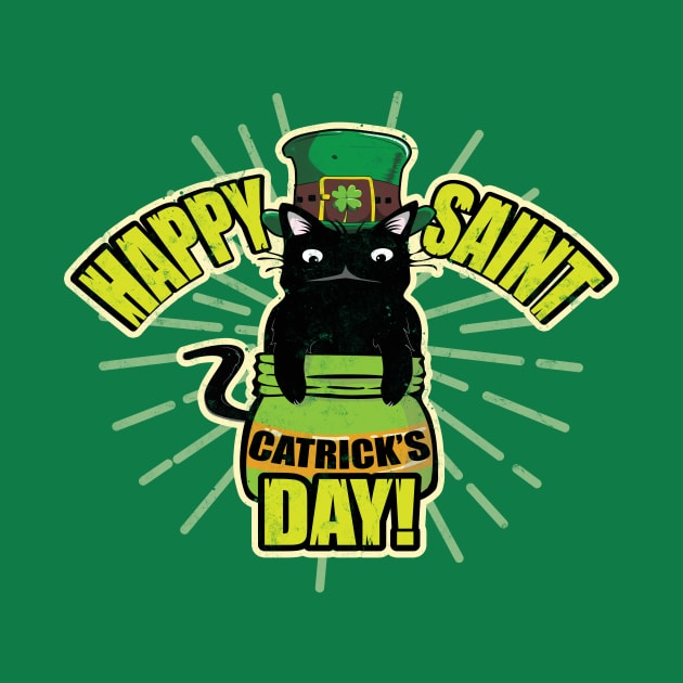 St Patrick's Day Cat by ThyShirtProject - Affiliate