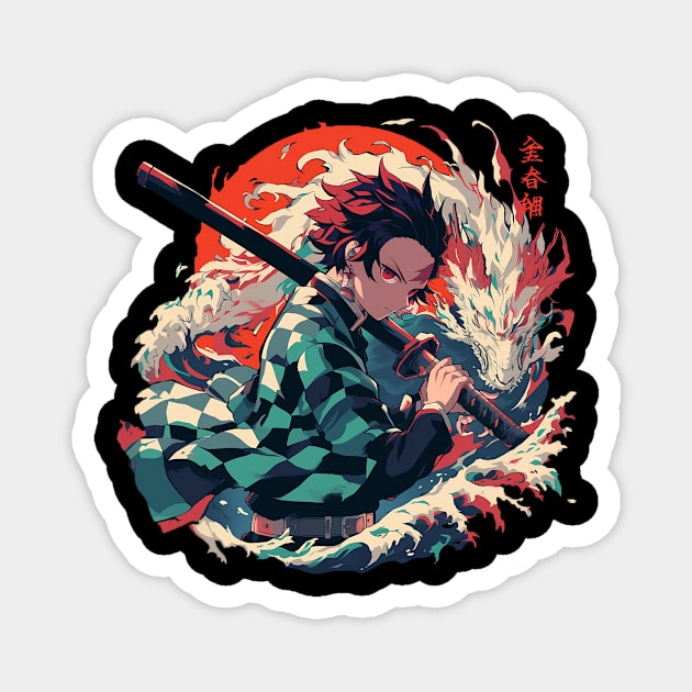 tanjiro Magnet by StevenBag