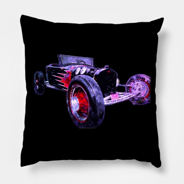 23 T Rat Rod Roadster Pillow by vivachas