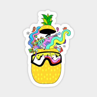 Pineapple Brain Magnet