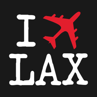 I Love LAX - Los Angeles International Airport Code Design for Aviation Lovers T-Shirt