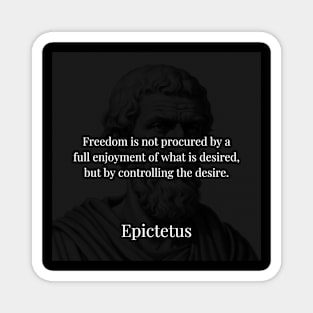 Epictetus's Truth: Freedom through Desire Control Magnet