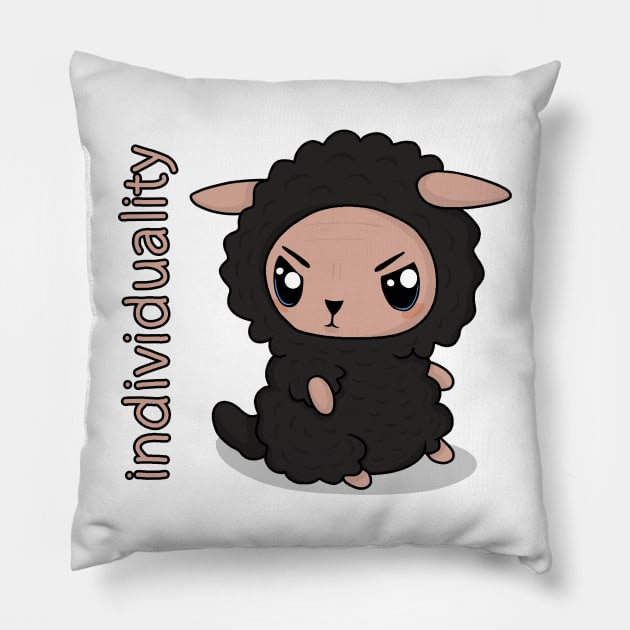 Black sheep - individuality Pillow by valentinahramov