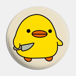 duck with knife | kawaii duck | knife duck Pin