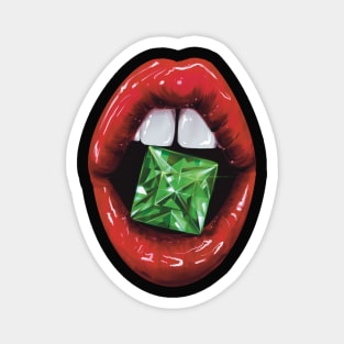 Lips with Emerald Magnet