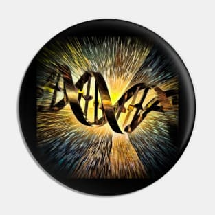 DNA Strand Artwork Pin