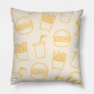 Fast Food Pattern Pillow