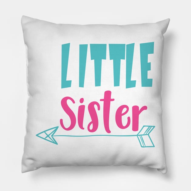 Little Sister, Younger Sister, Arrow, Sibling Pillow by Jelena Dunčević