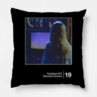 Fontaines D.C. - Television Screens / Minimalist Style Graphic Design Pillow