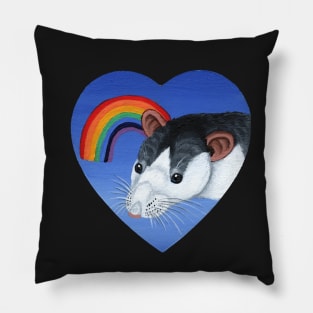 Rainbow Roan Rat Pillow