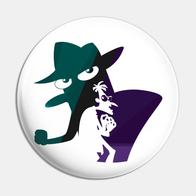 DoofenPerry Silhouette Pin by polliadesign