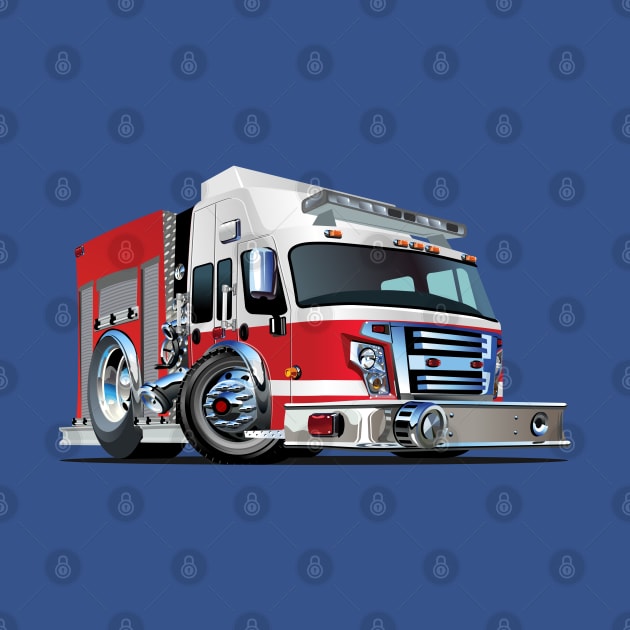 Cartoon firetruck by Mechanik