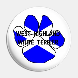 west highland white terrier name flag paw Pin