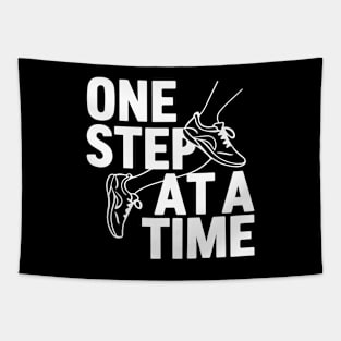 One Step At A Time Inspirational Quotes Tapestry