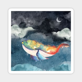 Watercolor Whale Magnet