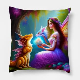 Fairy & Dragon (Friends) Pillow