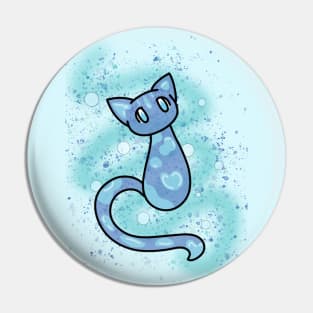 Fantasy Water Elemental Cat Pin