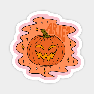 Aries Jack O Lantern Magnet