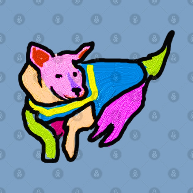Colorful Hero Dog by Jan4insight TeeStore