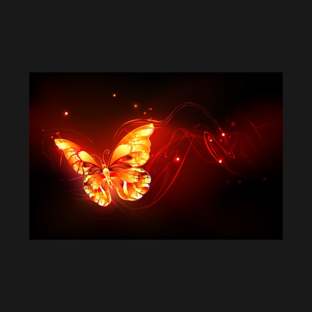Flying Fire Butterfly by Blackmoon9