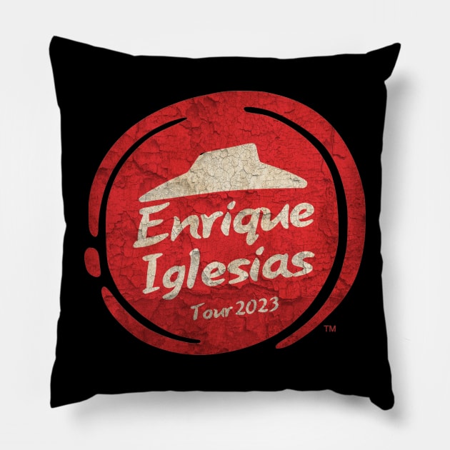 Cosplay Parody Pizza Hut Vintage Music Lovers - Enrique Iglesias Tour 2023 Pillow by kumurkumur