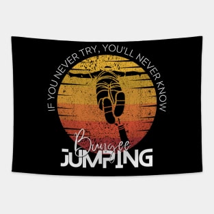 Bungee Jumping with Life Quotes Tapestry