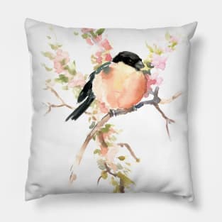 Bullfinch and Spring Pillow