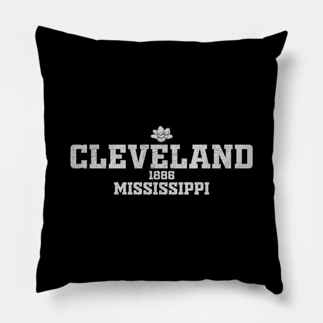 Cleveland Mississippi Pillow by LocationTees