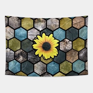 Modern Sunflower Farmhouse Pattern Tapestry