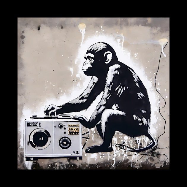 Banksy's Monkey illustration by KOTYA